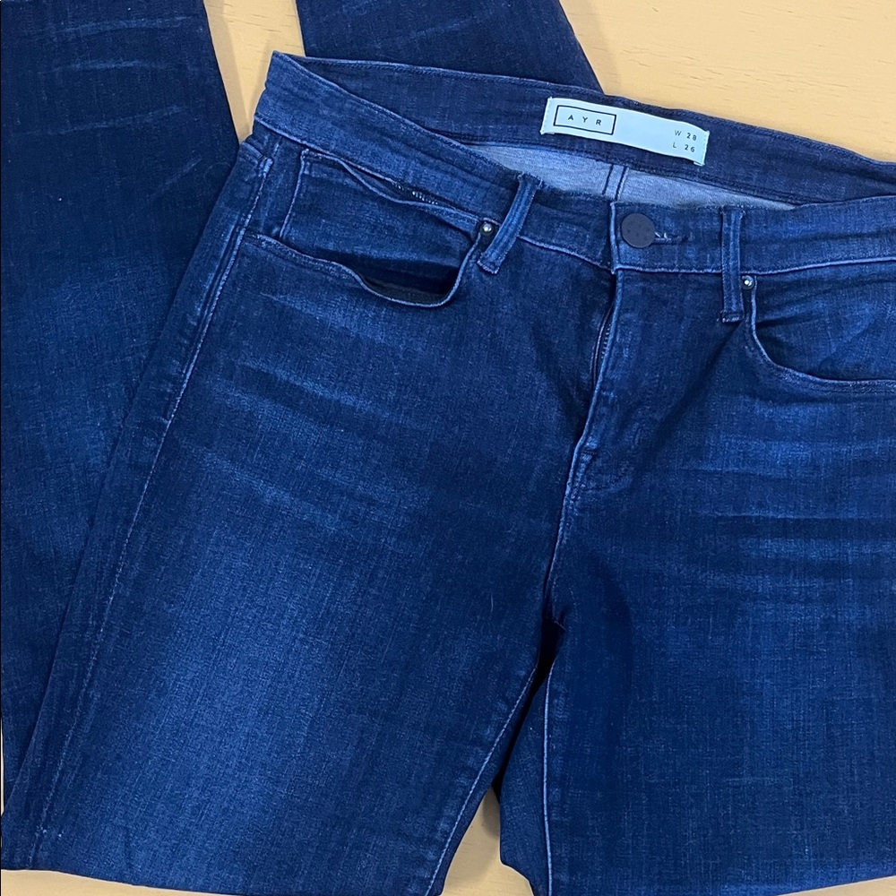AYR Women's Deep Indigo Straight Leg Jeans